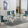 Clearance! Top Dining Table Contemporary Glass Table, 0.55" Clear