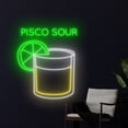 thumbnail image 2 of Handmadetneonsign Pisco Sour Neon Sign, Pisco Sour Cocktail Wall Art Decor, Bar Club Wall Decor, 2 of 5