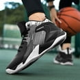 thumbnail image 6 of Bolognifi Men's High Top Basketball Sports Shoes Fashionable Anti Slip Basketball Boots, 6 of 8