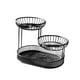 thumbnail image 3 of Centro de mesa con cesta de frutas de 3 capas, soporte para frutas, para almacenar verduras y pan Negro, 3 of 8