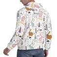 thumbnail image 6 of Kdxio Fall Rabbit Print Mens Casual Hooded Collar Drawstring Hoodies Pullover Sweatshirts Casual Long Sleeve Shirts-X-Large, 6 of 7