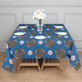 thumbnail image 3 of Blue Baseball Gloves and Balls Pattern Square Tablecloth,Waterproof Square Table Cover,Wipeable Spillproof Washable Table Cover for Home Kitchen Party Decor 60"x60"(152x152cm), 3 of 6