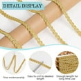 thumbnail image 5 of 25 Yards 1/2 Inch Gold Gimp Braid Trim Metallic Woven Lace Trimming Polyester Upholstery Scroll Wave Rick Rack Fabric Ribbon for Jewelry Making Sewing Costume Craft Clothes Slipcover, 5 of 7