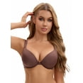 thumbnail image 4 of Unique Bargains Women's Push Up Underwire Seamless Soft Bras Brown 36 B, 4 of 6