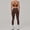 Brown, variant on SKQIT Workout Sets for Women 2 Piece Twist Back Adjustable Straps Sports Bra High Waist Leggings Yoga Outfits Set