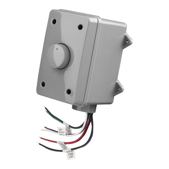 OSD Audio OVC100 Impedance Matching 100W Rotary Weather-Resistant Outdoor Volume Control, Grey