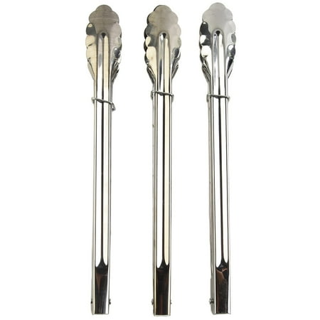 

3Pcs Stainless Steel Salad Tongs Bbq Kitchen Cooking Food Serving Bar Utensil Tong