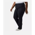 thumbnail image 4 of 32 Degrees Women's Wide Leg Ribbed Semi-Flare Yoga Pants, Black XL, 4 of 4