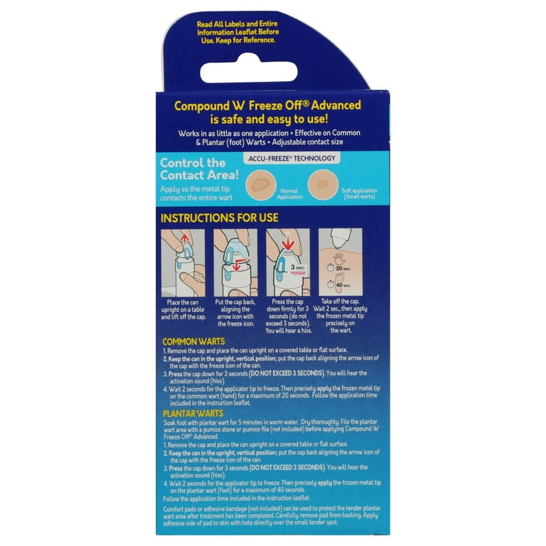 Compound W Freeze Off Advanced Wart Remover with Accu-Freeze, 15  Applications