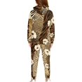 thumbnail image 2 of Uorisanigo 2 Pack Graphic Printed Long Sleeve Hibiscus Leopard Print Pullover Hoodie Sweatshirt and Jogger Pants Outfit Set Fall Winter Kids Clothes for Boys Girls, 2 of 7