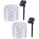 thumbnail image 1 of 2 piezas de cadena de luz solar para exteriores, cada una de 10 M, 100 LED, cadena de luz solar impermeable de 8 modos, adecuada para jardín, patio, patio, árbol de Navidad, decoración de fiesta de, 1 of 5