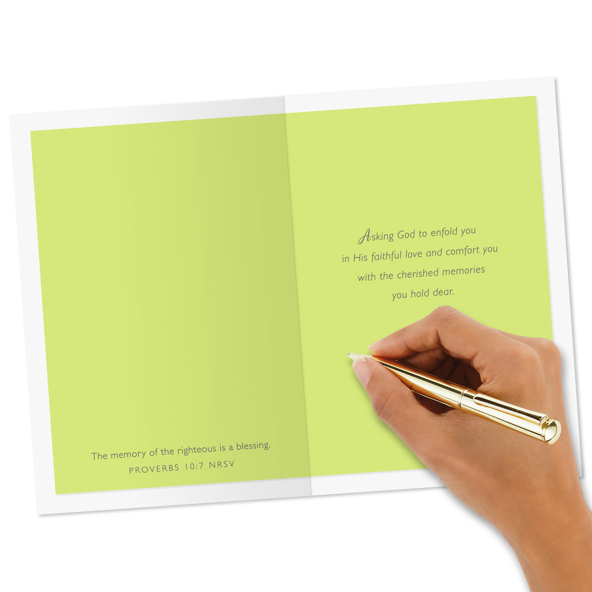 DaySpring Religious Sympathy Card (Cherished Memories and God's Faithful Love)
