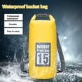 thumbnail image 3 of Soidarity Bolsas impermeables, ajustable multifuncional para exteriores, bolsa plegable de viaje de gran capacidad para Rafting en Kayak, canotaje Deportes acuáticos Amarillo Soidarity OD027612-01, 3 of 6