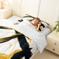 thumbnail image 3 of Homewish Gold Black Circle Twin Comforter Sets,Aesthetic Geometric Bedding Set,Reversible,2 Pieces,1 Comforter and 1 Pillowcase, 3 of 7