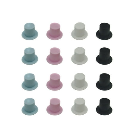 

80 Pcs Colored Gentlement Hat Plastic Mini Doll Hat Accessories Headdress Adornment for Home Kids DIY Party Favor Supplies