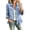 BU2, variant on Womens Jackets Solid Color Ruffle Hem Cropped Denim Jacket 3/4 Sleeve Lapel Collar Casual Fall Tops for Women Black L