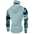 thumbnail image 3 of Maqroz Hooded Sun Shirts for Men with Mask Quick Dry UPF 50++ Sun Protection Fishing Shirt Drawsting UV Rash Guard Cooling Quick Dry Hiking Athletic Workout Shirt Mint Green XXXXL, 3 of 4