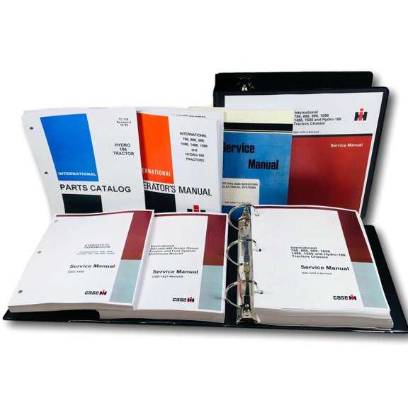 International Hydro 186 Tractor Service Parts Operators Manual Shop Ovhl Set