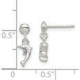 thumbnail image 4 of Sterling Silver Dangle Dolphin Post Earrings (15 X 6) Made In India qe8781, 4 of 5