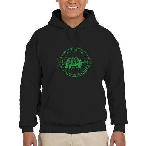 Galapagos Islands Stamp Hoodie Men -SPIdeals Designs, Male 4X-Large