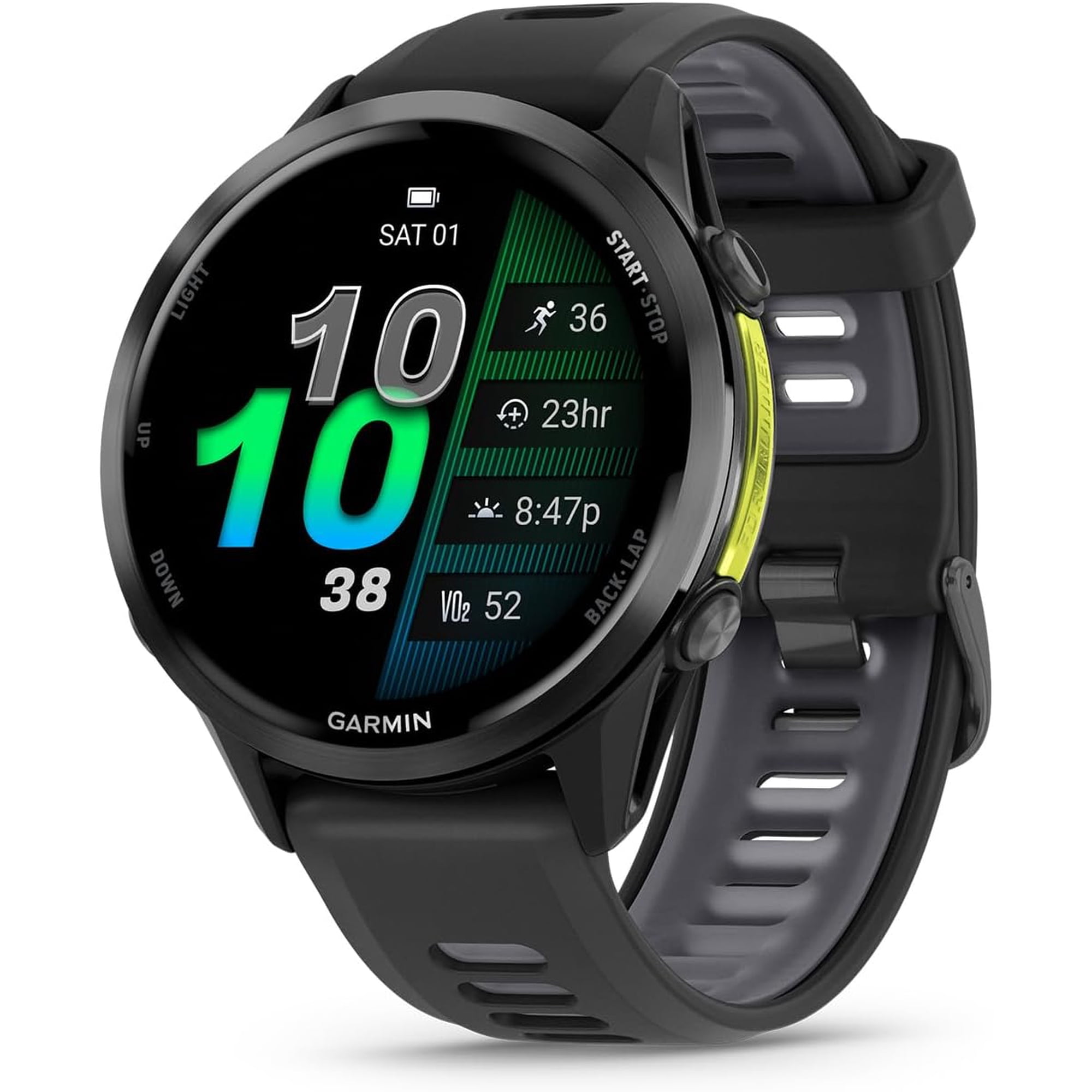 Garmin Forerunner 970, 47mm, Carbon Gray DLC Titanium, Black/Whitestone (SOLD WITHOUT MANUFACTURER WARRANTY)