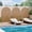 Brown, variant on MAYEERTY 72x47x16 Inch Black Arched Galvanized Steel Privacy Screen, 3 Piece Set for Outdoor Garden