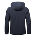 thumbnail image 4 of Youthup Men's Casual Solid Hooded Jacket, Detachable Sleeve Fleece Lined Stand Collar Loose Fit Convertible Jacket for Urban Wear, 4 of 9