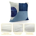 thumbnail image 4 of Nawypu Navy Blue Throw Pillows for Couch Boho Decorative Pillow Covers White Modern Abstract Geometric Cushion Cover for Bed Bedroom Sofa Pillowcase Aesthetic Minimalist Home Décor, 4 of 5