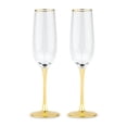 thumbnail image 1 of Weddingstar Gold Accented Champagne Flutes - Blank - Set of 2, 1 of 2