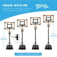 thumbnail image 2 of Best Choice Products Kids Height-Adjustable Basketball Hoop, Portable Game w/ 2 Wheels, Square Backboard - Orange/Black, 2 of 7