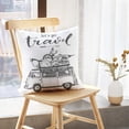 thumbnail image 5 of LALILO Throw Pillow Covers Go Travel Art With Vintage Van And Van Travel Cushion Cover 18" x 18", 2 Pack, 5 of 6