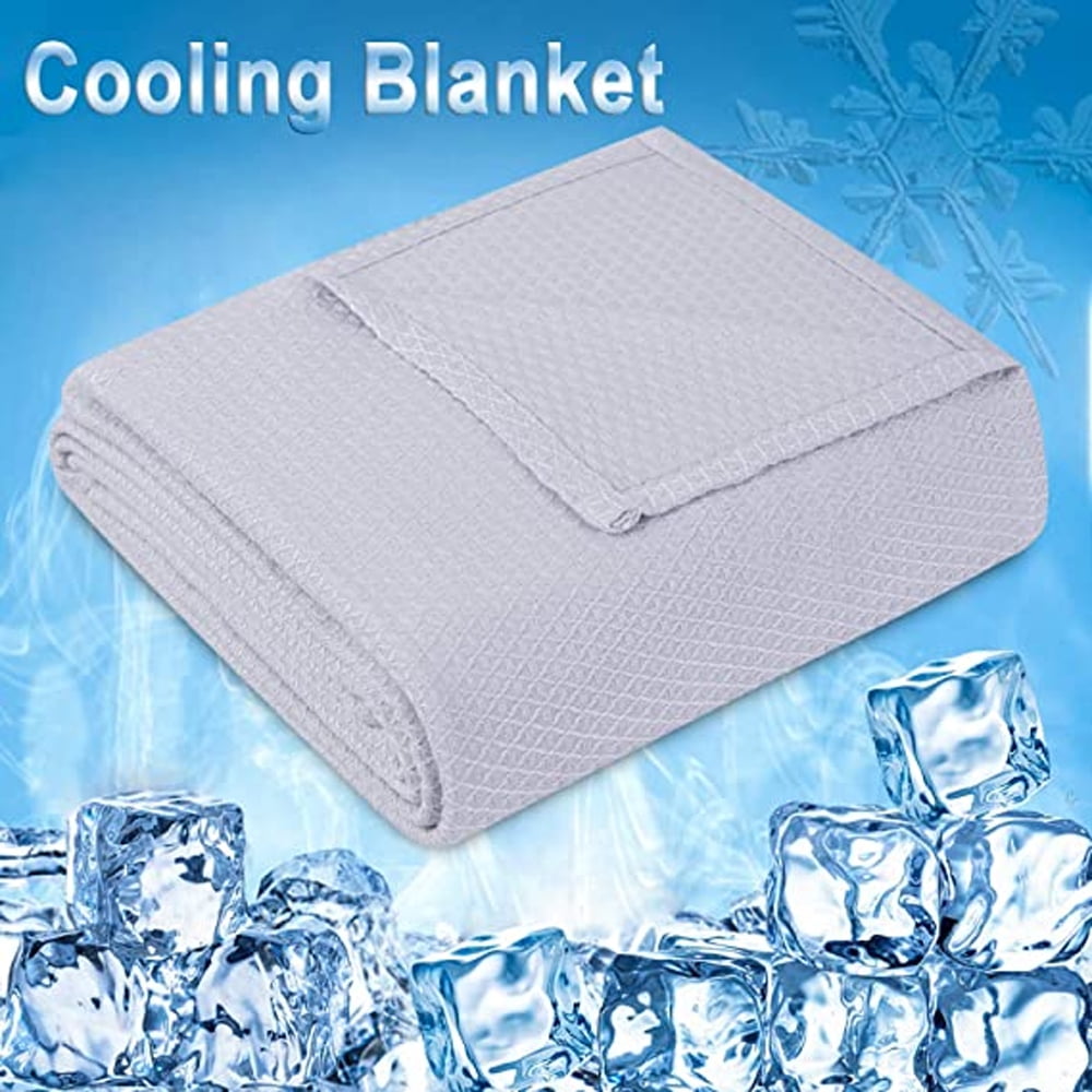 Bamboo Cooling Blanket Queen Size,Quntis Cotton Bed Blanket Breathable