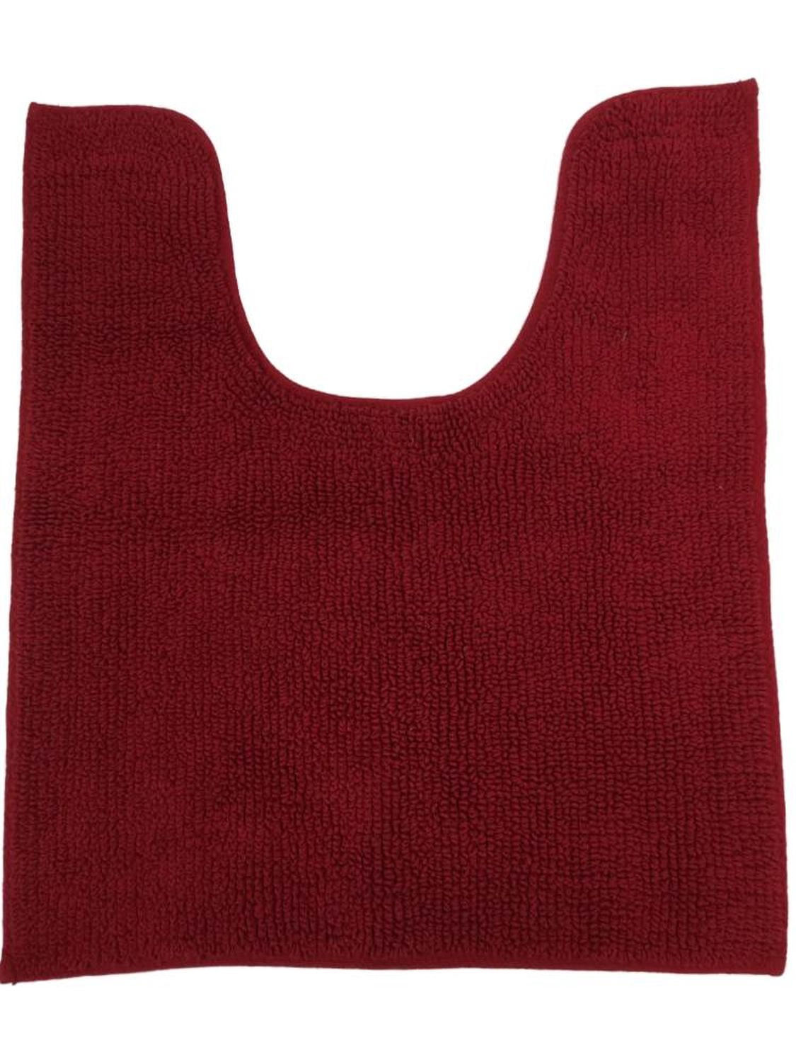 Reversible Rich Red Plush Pile Contour Rug 20x24 Cotton Bath Mat Walmart Com Walmart Com