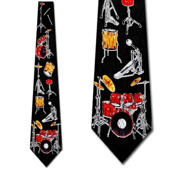 Drum Kit Breakdown Necktie Mens Tie by Tieguys