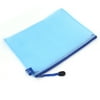 Unique Bargains 2 Pcs Zipper Closure Document Storage Paper Wallet Folder A5 File Bag Blue Clear