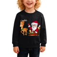thumbnail image 3 of YunPes Merry Christmas Reindeer and Snowman Print Kids Casual Sweatshirt Crew Neck Top 18 Month Boy Sweater, 3 of 5