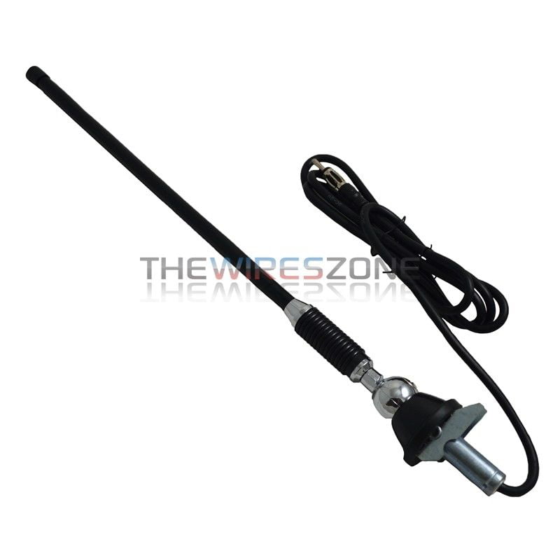 Details about   Universal Car Stereo Radio Rubber Mast Wing Roof Black Antenna Aerial W/ Screws 
