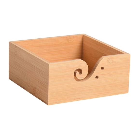 balikha Yarn Ball Holder Box Container Vintage Smooth Accessories Decoration Knitting Bowl Storage Box for Gifts Crochet Lovers without Lid