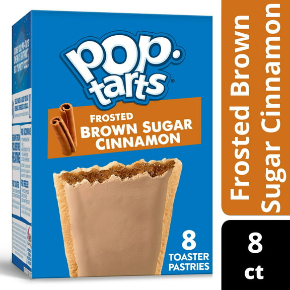Pop-Tarts Frosted Brown Sugar Cinnamon Instant Breakfast Toaster Pastries, Shelf-Stable, Ready-to-Eat, 13.5 oz, 8 Count Box