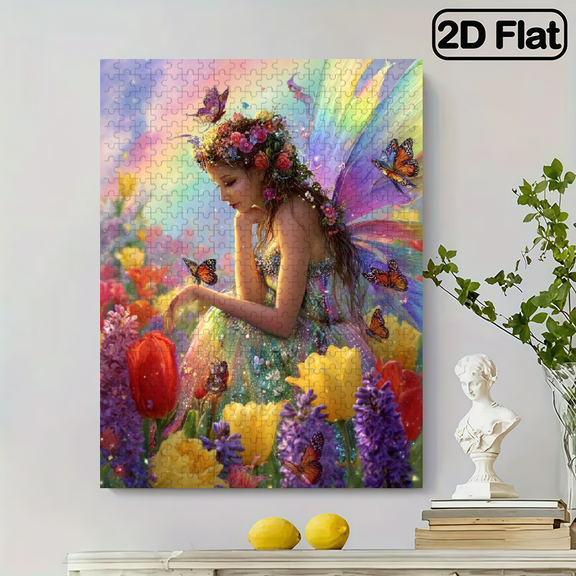 500 pieces of "Pretty Elves" paper jigsaw puzzle, DIY home decoration puzzle, designed for birthdays, Halloween, Thanksgiving, Easter and other occasions for family fun puzzles
