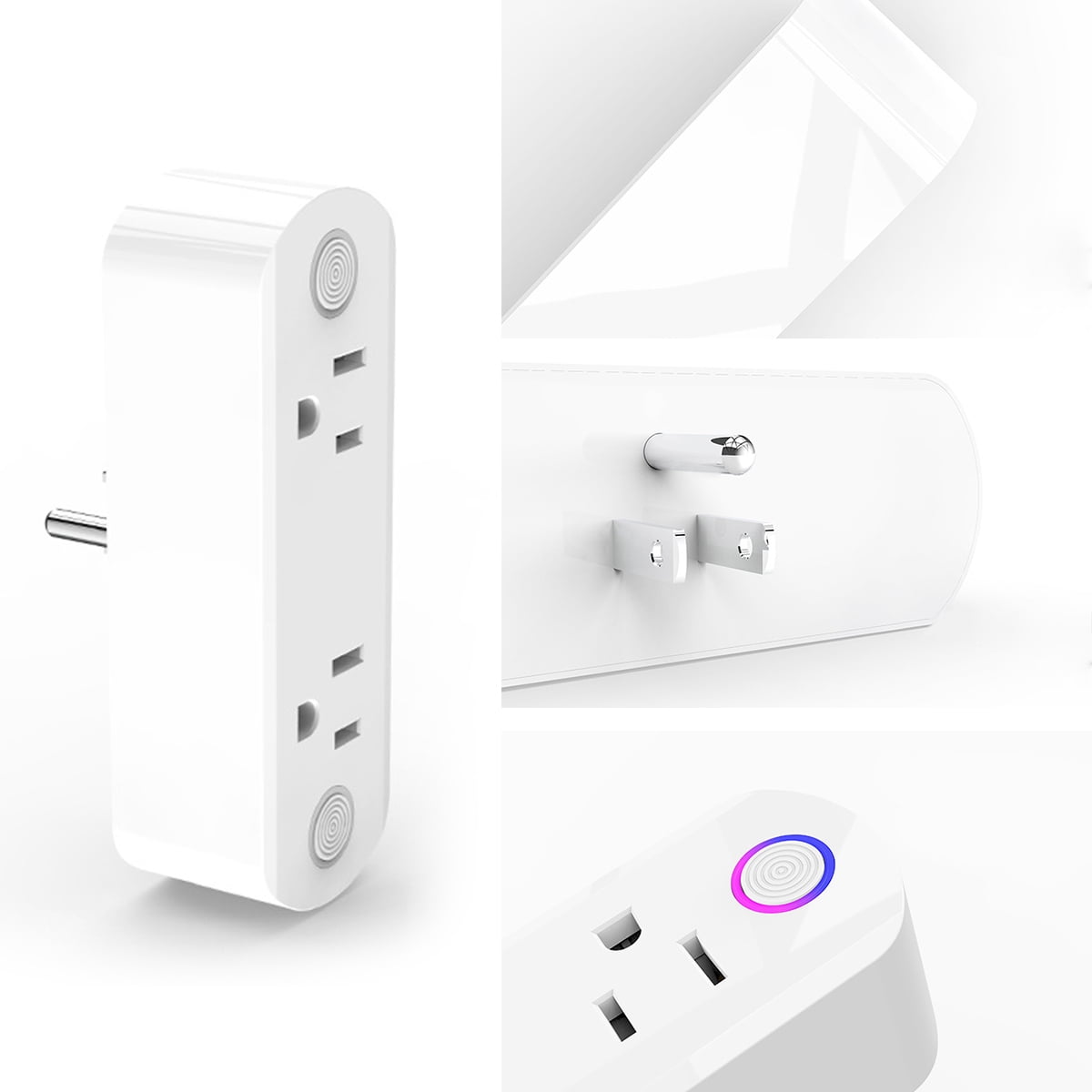 KMC Smart Plug Duo, 2-Outlet Wi-Fi Smart Plug, 2-Pack, Multi Plug Adapter,  Independently Controlled Smart Outlets, Works with Alexa & Google