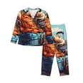 thumbnail image 1 of Fotbe Colorful Travel Luggage Gear Conjunto de Pijama de Manga Larga para Mujer con Estampado, Ropa de Dormir de 2 Piezas, Conjunto de Casa Suave y Cómodo con Bolsillos-Medium, 1 of 7