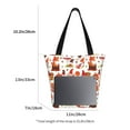 thumbnail image 3 of Pofeuu Autumn Gnome Print Women Fashion Shoulder Handbags Top Handle Satchel Bags Tote Shoulder Shopping Bag Stylish Canvas Tote Bag, 3 of 6