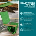thumbnail image 6 of Bliss Hammocks Folding Beach Chair with Canopy, Storage Pouch, & Cup Holder, 5 Reclining Positions, 275 Lb. Capacity (Green Banana Leaf), 6 of 7