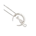 thumbnail image 3 of Wrapables® 925 Sterling Silver Plated Cat and Moon Pendant Necklace, 3 of 6