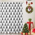 thumbnail image 5 of Christmas Tree Shower Curtains for Bathroom, Waterproof Fabric Bath Curtains Decor, Bath Tub Curtain Black Xmas Pine Trees Winter Farmhouse Decorative Shower Curtain Sets with 12 Hooks, 72x72 Inch, 5 of 8
