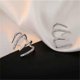 thumbnail image 3 of Pendientes minimalistas de cuatro garras para mujer, con forma de puño y aguja de circonita, para niñas., 3 of 5