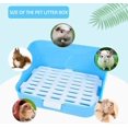 thumbnail image 4 of Rabbit Litter Box, Rat Litter Tray Ferret Potty Training Corner Litter Pan Cage Cleaner for Chinchillas Guinea Pigs blue -, 4 of 4