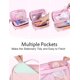 thumbnail image 4 of Estuche para lápices de gran capacidad con cremalleras dobles, bolsa de papelería multiusos, estuche para rotuladores, organizador, bolsa de herramientas, bolsa de maquillaje, la oficina Rosa, 4 of 5