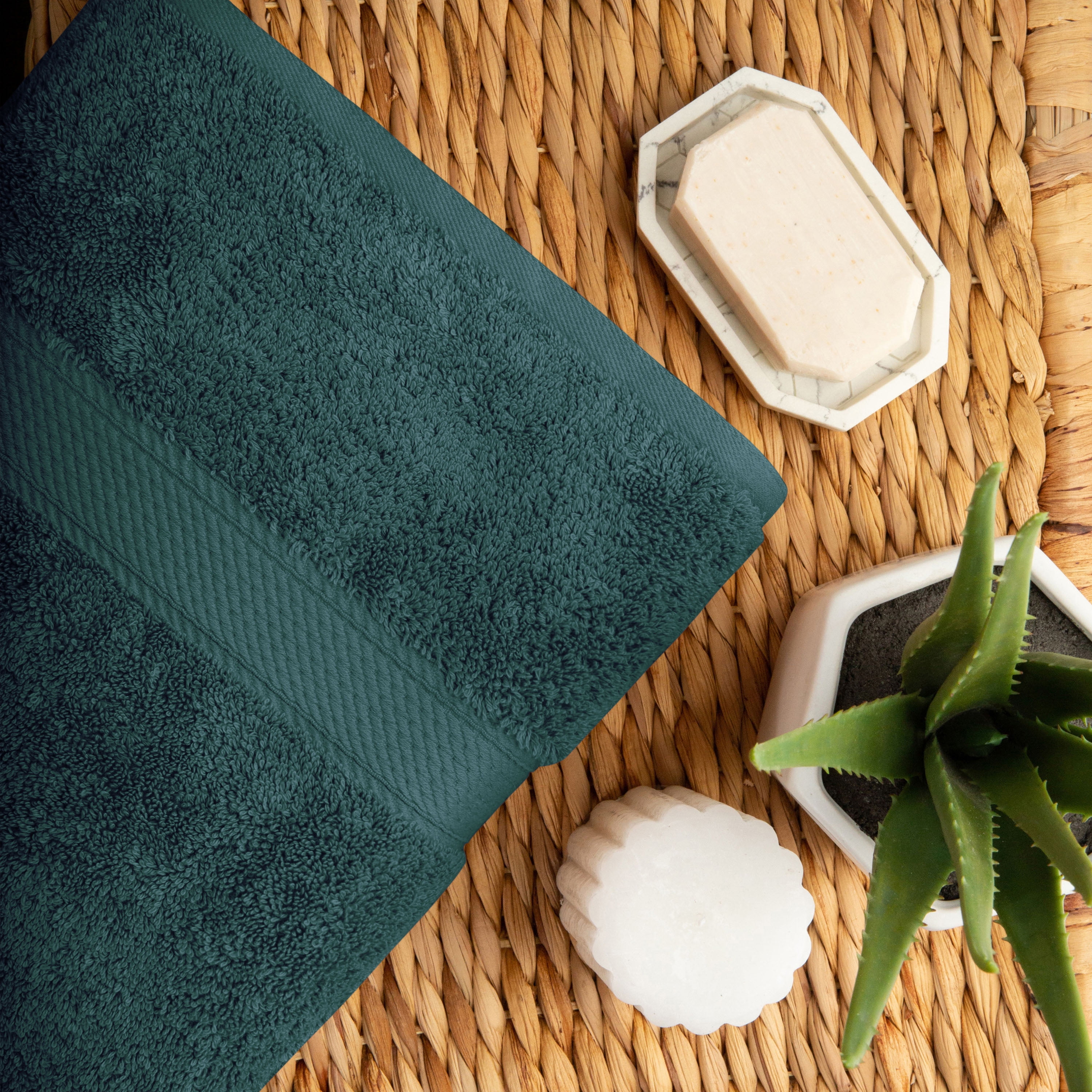 Superior Hymnia Egyptian Cotton Bath Towel Set Teal Walmart